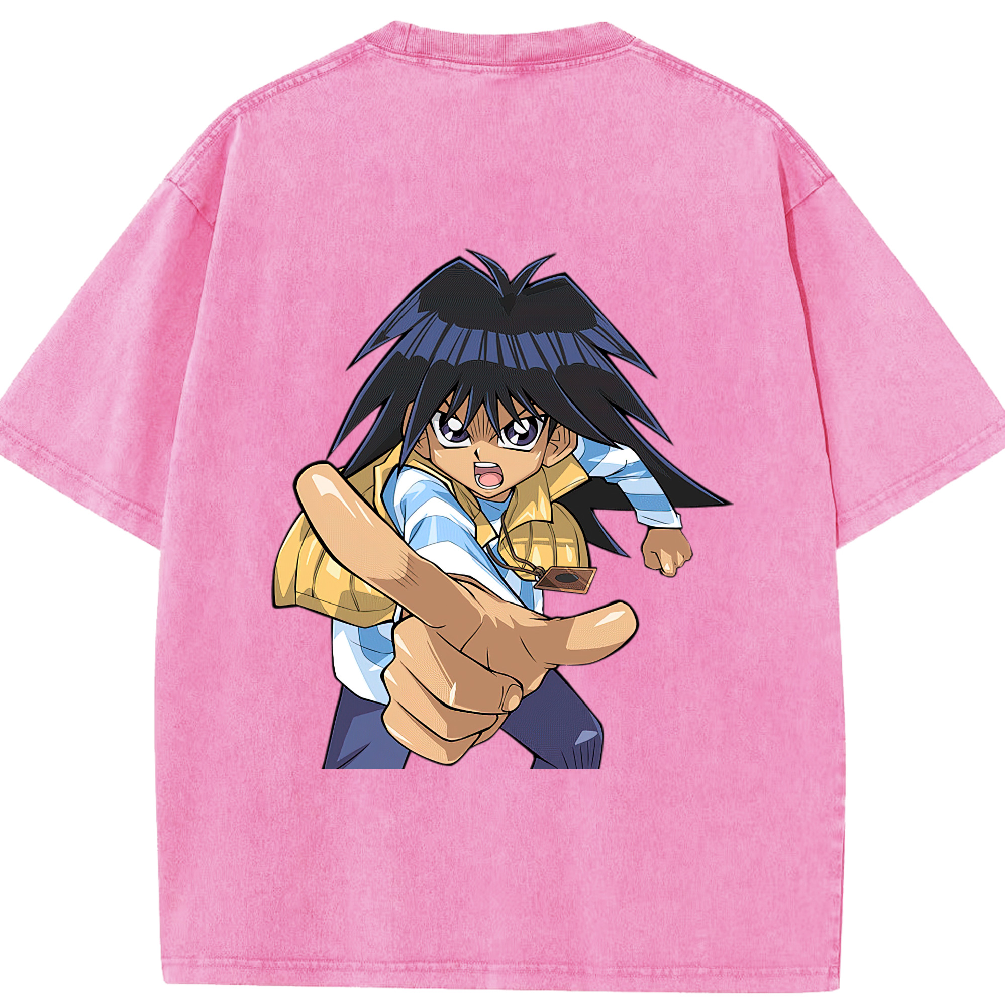 （画像用） 遊☆戯☆王 Yu-Gi-Oh! 綿100% ヴィンテージ風 半袖Tシャツ（背面プリント）